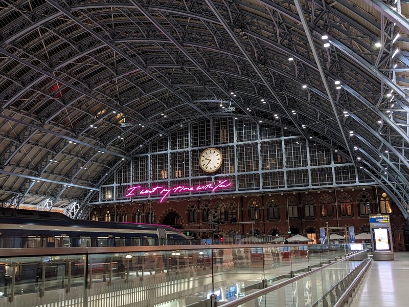Arriving at London