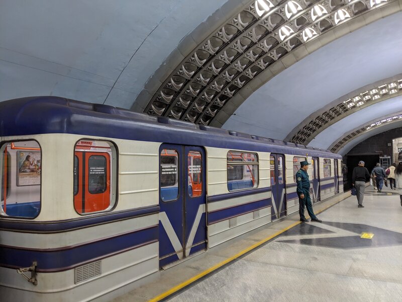 A Soviet subway car