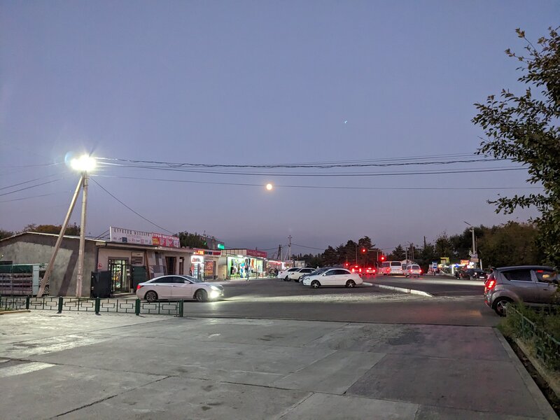The main street at night