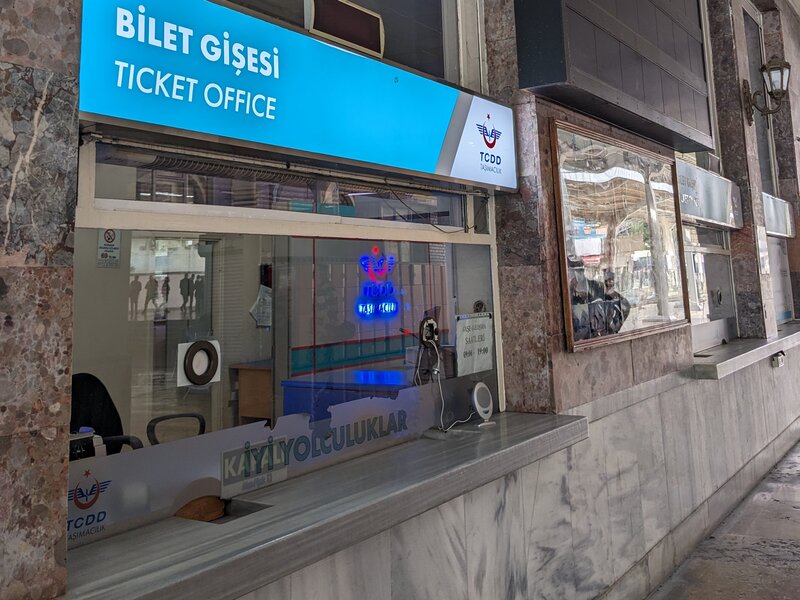 A ticket office window
